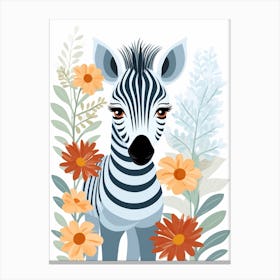 Baby Animal Illustration  Zebra 3 Canvas Print