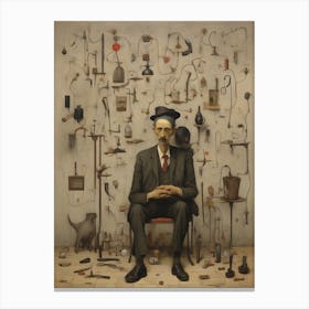Man In A Chair Canvas Print