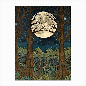 William Morris Moonlight In The Woods 41 Canvas Print