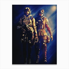 Light Of Heroes ― Ela And Zofia Rainbow Six Siege Canvas Print