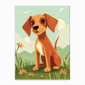 Baby Animal Illustration  Puppy 2 Canvas Print