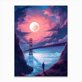 Golden Gate Bridge Painting Canvas Print