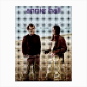 Annie Hall In A Pixel Dots Art Style 1 Canvas Print