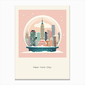 New York City Usa 1 Snowglobe Poster Canvas Print