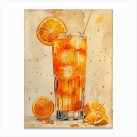 Orange Juice In A Glass 8 Canvas Print