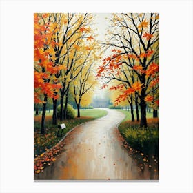 Autumn Road Canvas Print