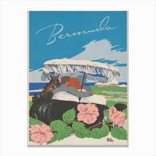 Bermuda Vintage Travel Poster Canvas Print