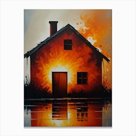 House On Fire Canvas Print