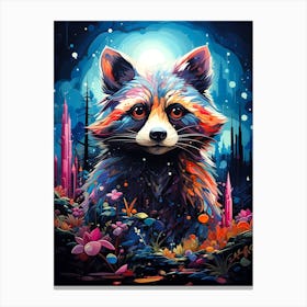 Raccoon Painting Canvas Print
