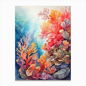 Coral Reef Watercolor Painting 1 Canvas Print