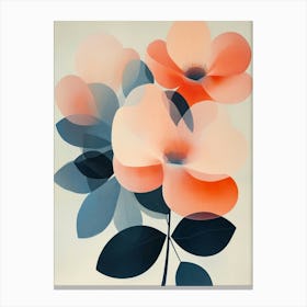 Peach Roses Canvas Print