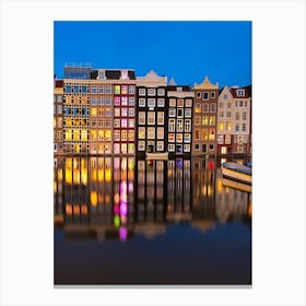 Amsterdam At Night Canvas Print