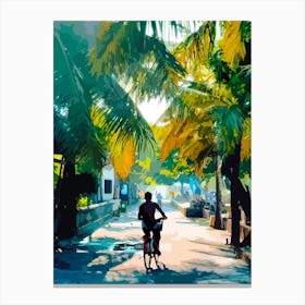 Bike In Paradise Canvas Print