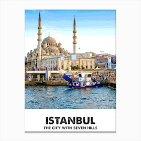 Istanbul, City, Print, Art, Landscape, Turkey, Home Decor, Wall Print 2 Canvas Print