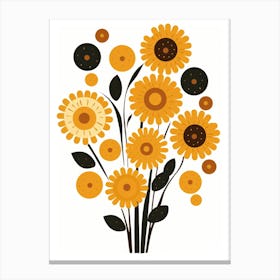 Sunflowers In A Vase 5 Canvas Print