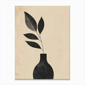 Black And White Vase Canvas Print