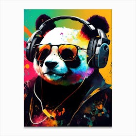 Graffiti Gaming Panda Canvas Print