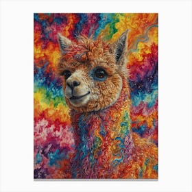 Rainbow Alpaca Canvas Print