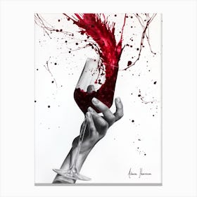 Deep Red Swirl Canvas Print