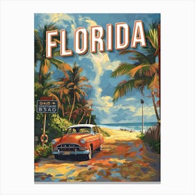 Florida Vintage Poster Canvas Print