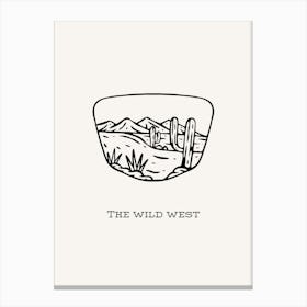 The Wild West B&W Canvas Print