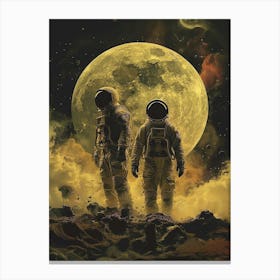 Two Astronauts In Space Canvas Print