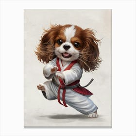 Karate Dog Canvas Print