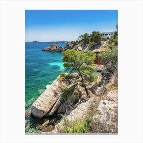 Rocky Coast Of Mallorca Cala Fornells Canvas Print