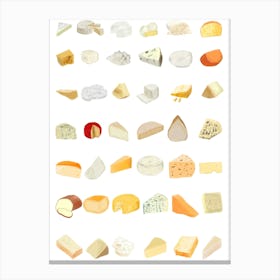 Different Types Of Cheese Canvas Print