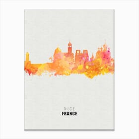 Nice France City watercolor Canvas Print