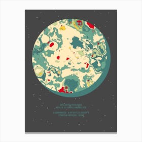 Moon Sphere Apollo 16 Lunar Landing Site Canvas Print