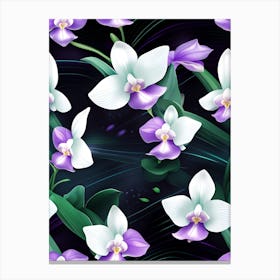 Orchids Seamless Pattern 1 Canvas Print