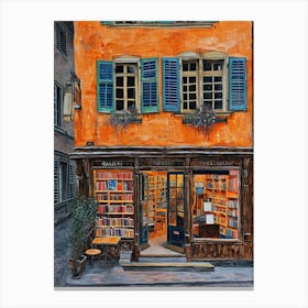 Zurich Book Nook Bookshop 4 Canvas Print