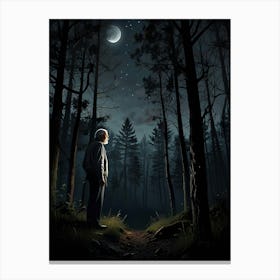 Man In The Woods Canvas Print