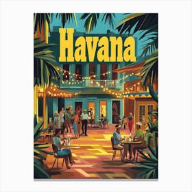 Aihrgdesign A 1970s Inspired Travel Poster For Havana 3 Canvas Print