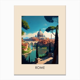 Rome Italy 1 Vintage Travel Poster Canvas Print