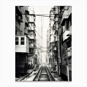 Hong Kong, China, Black And White Old Photo 1 Canvas Print