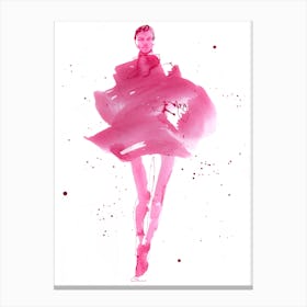 Pink Ink Canvas Print