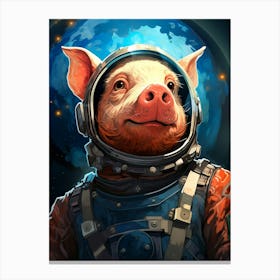 Pig In Space Canvas Print