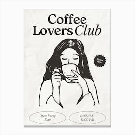 Coffee Club Kitchen | Coffee Lover’s Club | Coffee Bar 12 Canvas Print