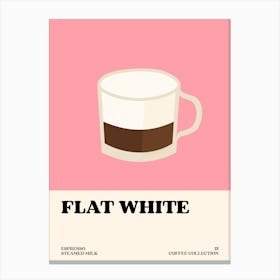 Flat White Coffee Art Print Canvas Print