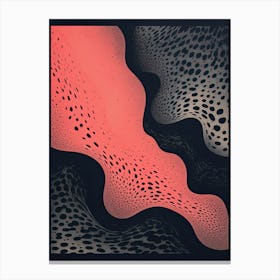 Serene Spectra; Abstract Vintage Risograph Canvas Print