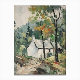 Small Cottage Impasto Painting 7 Canvas Print