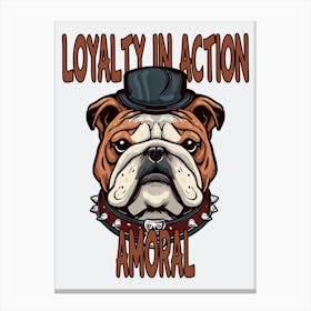 Loyalty In Action Dog Lovers Canvas Print