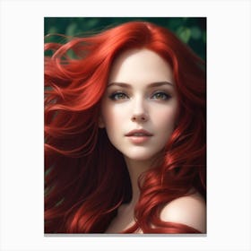 Red Haired Beauty Canvas Print