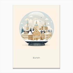 Zurich Switzerland 2 Snowglobe Poster Canvas Print