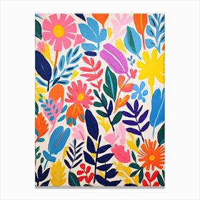 Flowers 50, Matisse style, Floral texture Canvas Print