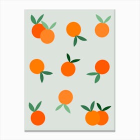 Oranges on Green Canvas Print