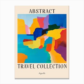 Abstract Travel Collection Poster Anguilla 7 Canvas Print