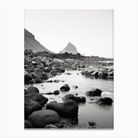 Tenerife, Spain, Black And White Analogue Photography 3 Canvas Print